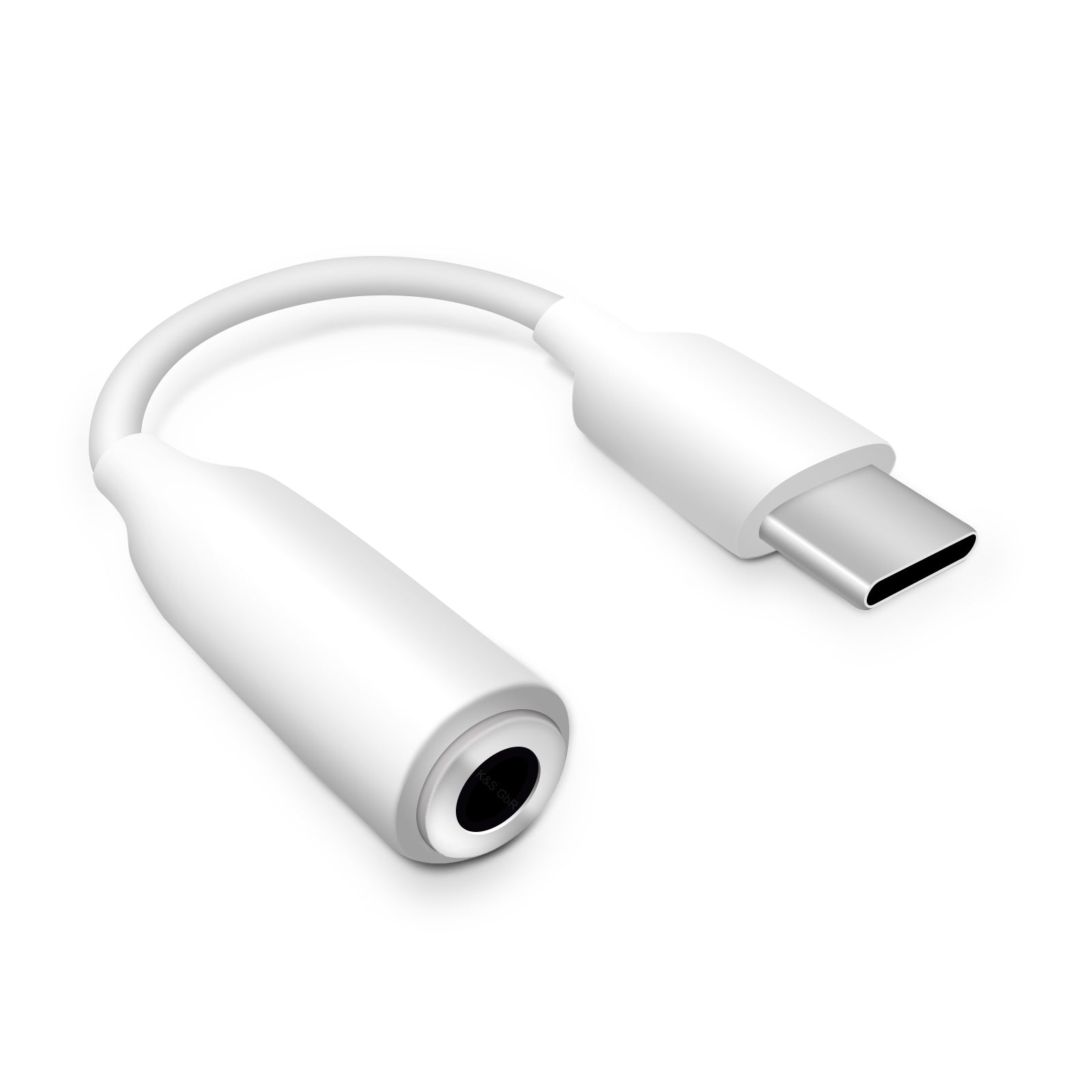 USB C auf 3,5 mm Klinke AUX Adapter Kopfhörer Audio Handy Kabel  Weiß - dinngs