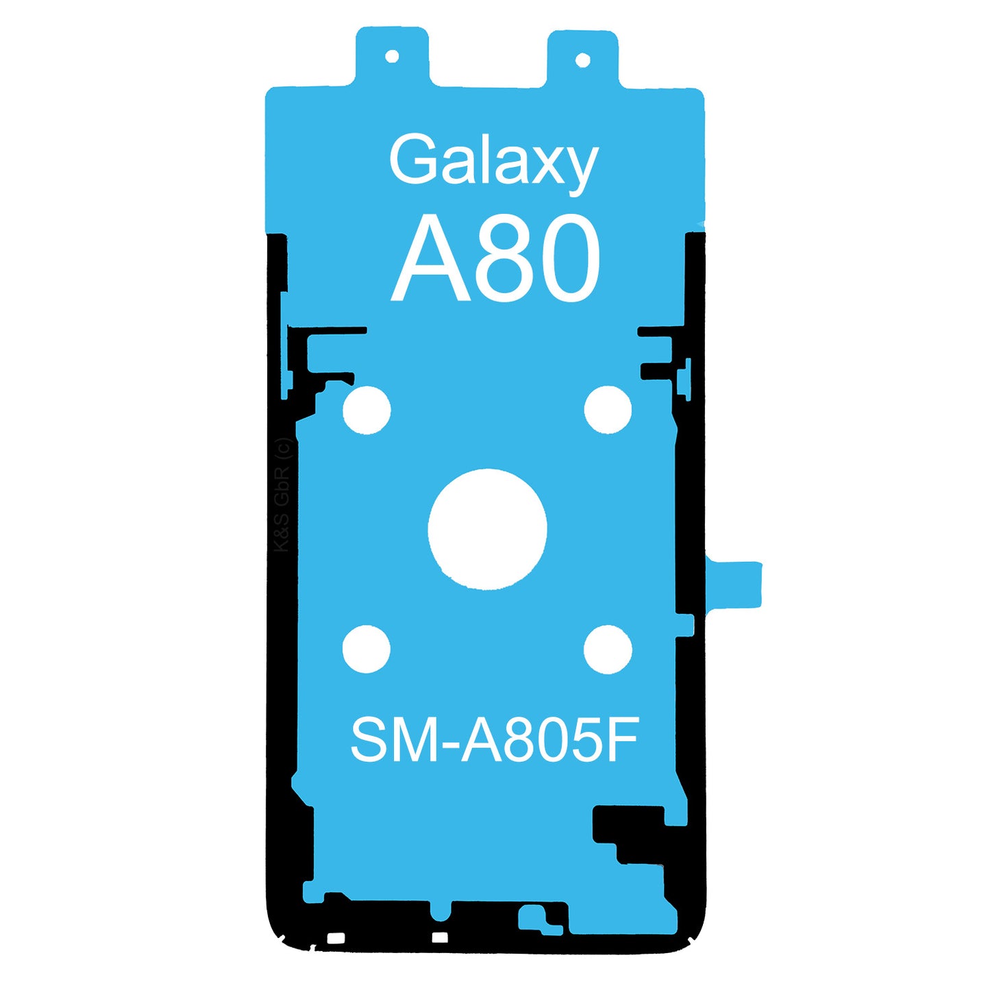 2x Samsung Galaxy A80 SM-A805F Rahmen Kleber Klebepad Adhesive Wasser Dichtung Kleberahmen Rahmenkleber