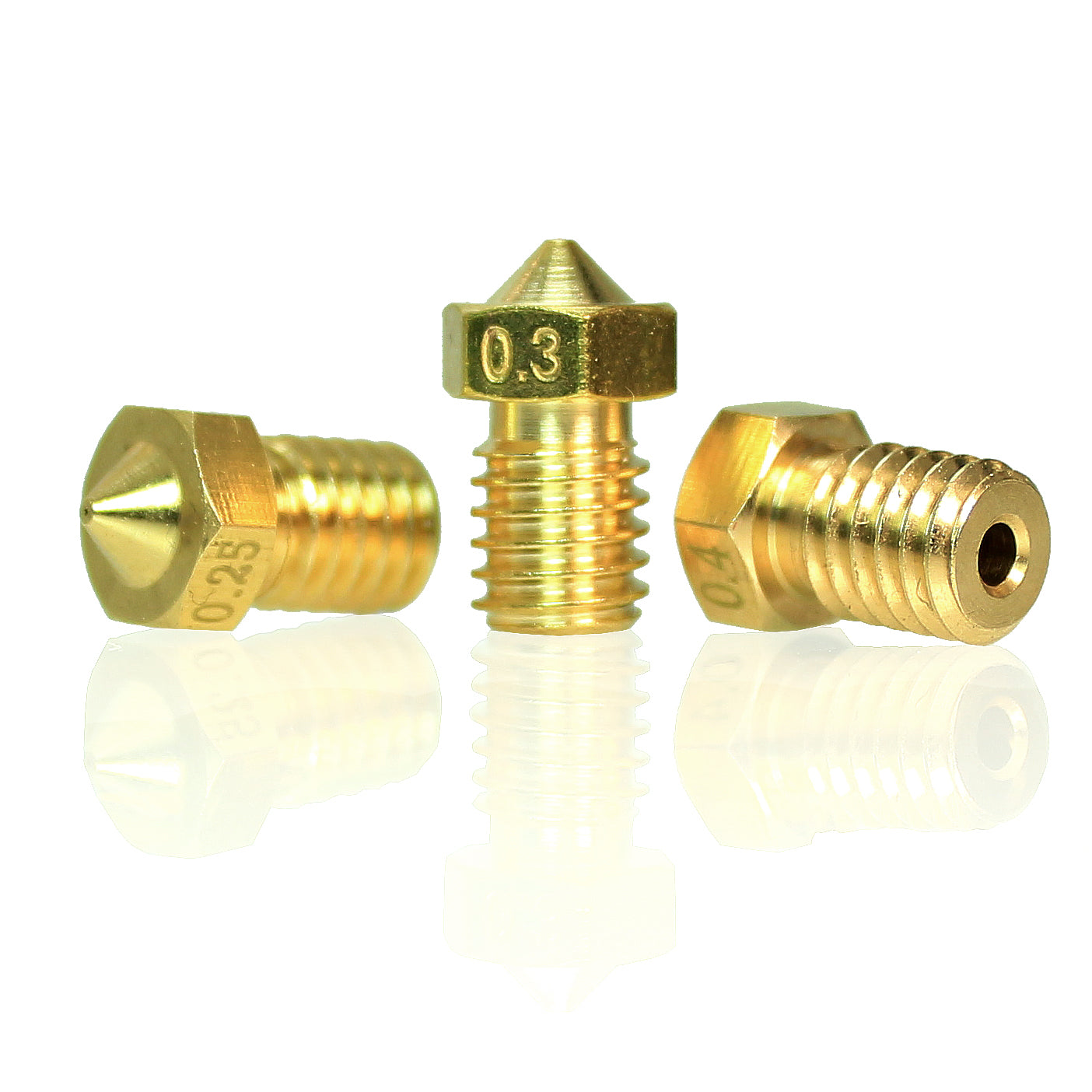 Nozzle Düse für 3D Drucker 0,25mm 0,3mm 0,4mm Extruder Druckkopf für 1,75mm Filament